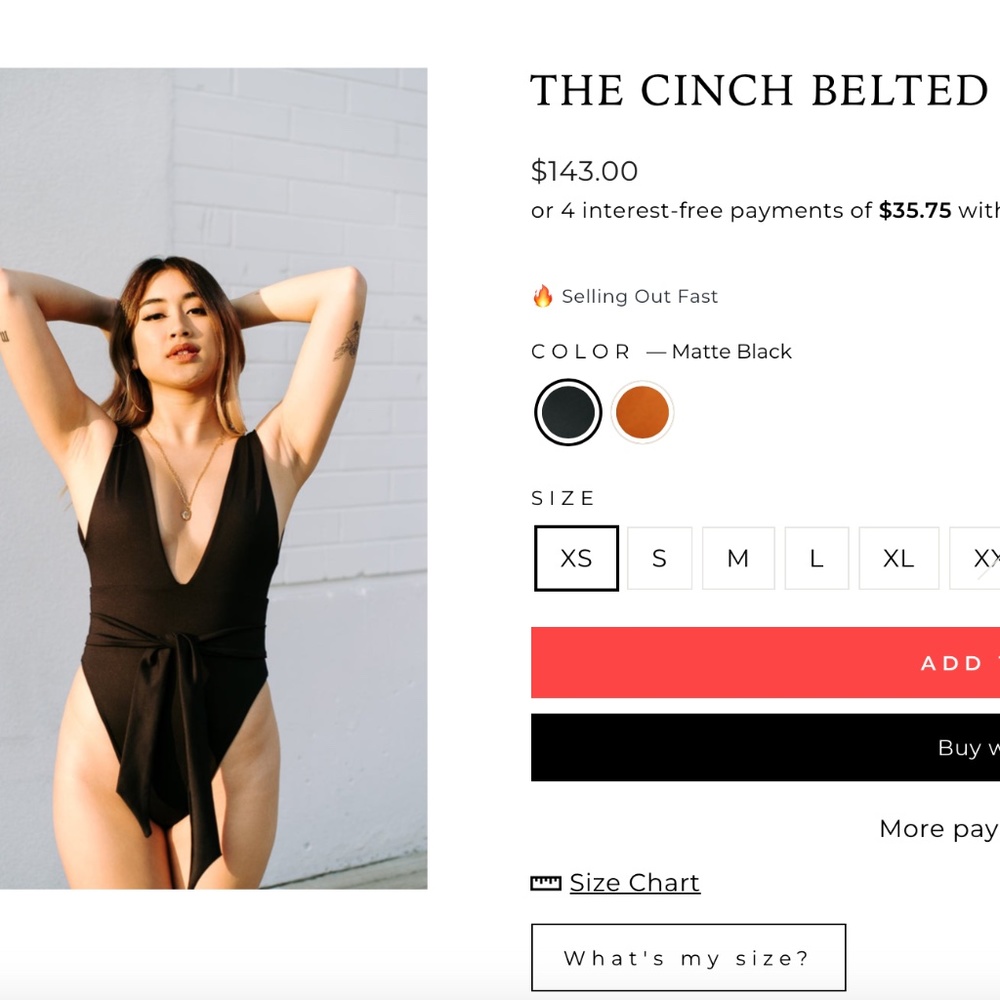 COPY - The Cinch Belted one piece bathing suit by Londre